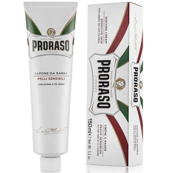 Proraso - Sensitive, linia Biała - Krem do golenia w tubie 150ml