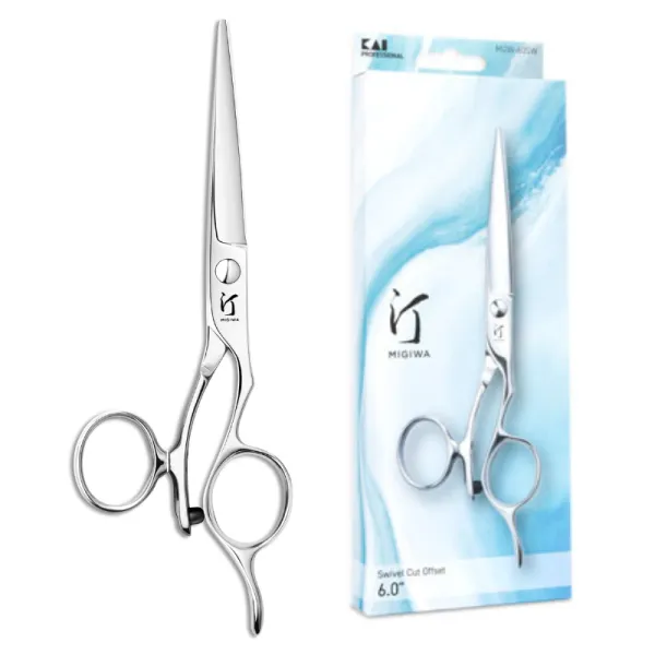 KAI Japan - Migiwa - MGW 60 SW - Japońskie nożyczki fryzjerskie/barberskie obrotowe roz. 6,0 dla praworęcznych