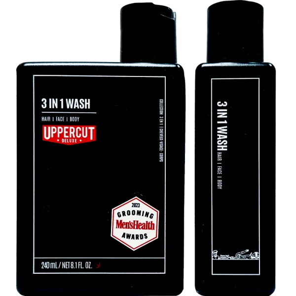 Uppercut Deluxe - 3in1 - 3 w 1 Szampon do włosów, odżywka i żel pod prysznic 240ml
