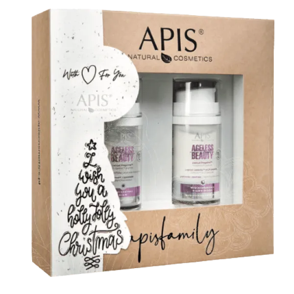 Apis - Ageless Beauty - Hydrożelowy krem na dzień 50ml, kremo-maska na noc z progeliną 50ml - Zestaw Świąteczny
