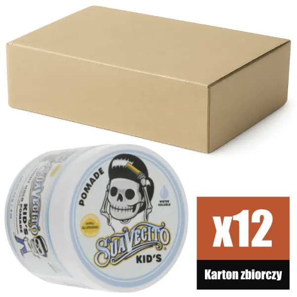 Suavecito - Light Hold Kid's Pomade - Hipoalergiczna pomada do włosów dla Dzieci KARTON 12x113g