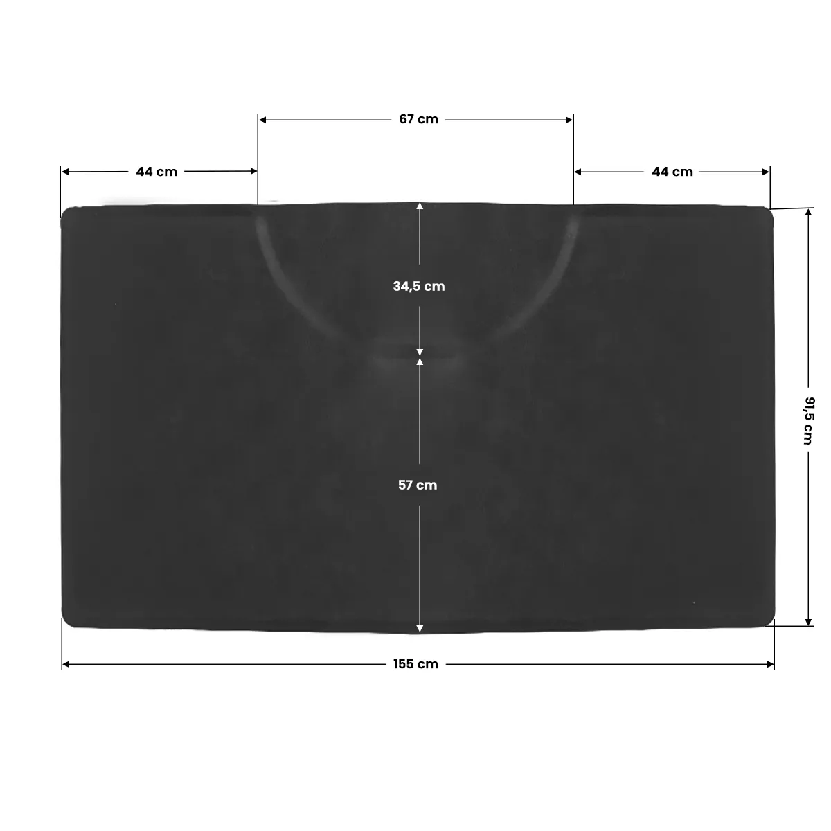 Mata fryzjerska pod fotel prostokąt