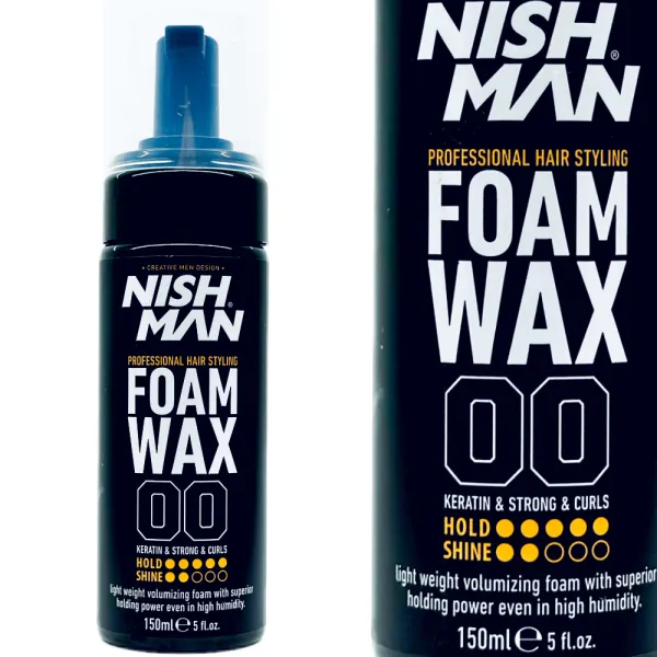 Nishman - 00 Foam Wax - Pianka do modelowania włosów 150ml