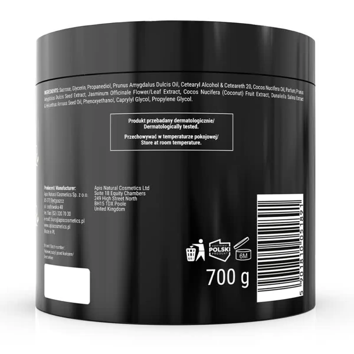 Apis - Sunny Rio - Wygładzający peeling do ciała dłoni i stóp 700g