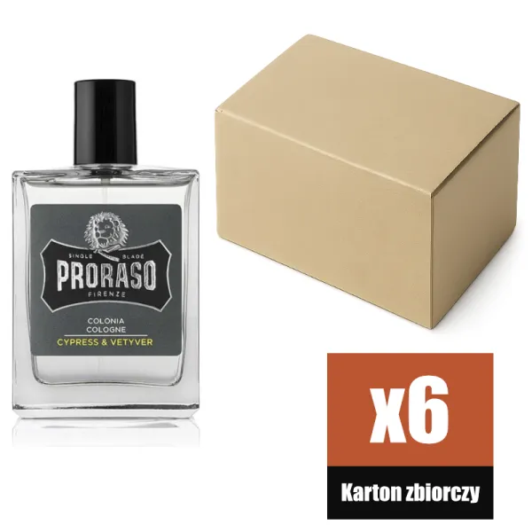 Proraso - Cypress & Vetyver - Woda kolońska KARTON 6x100ml