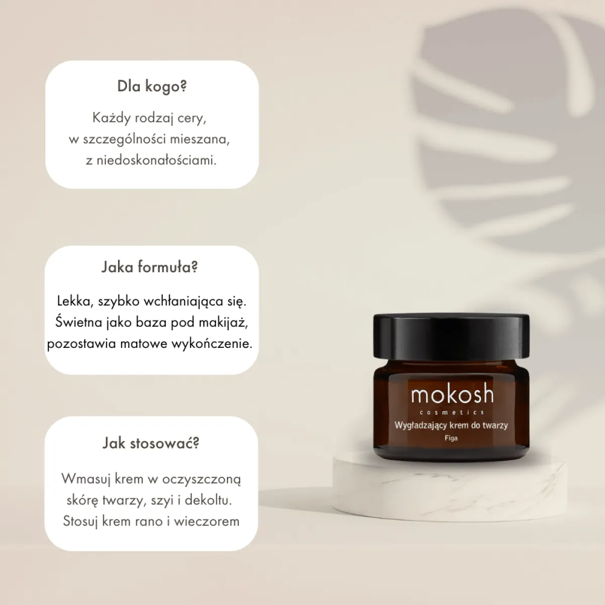 Mokosh - Wygładzający Krem Do Twarzy Figa 15ml