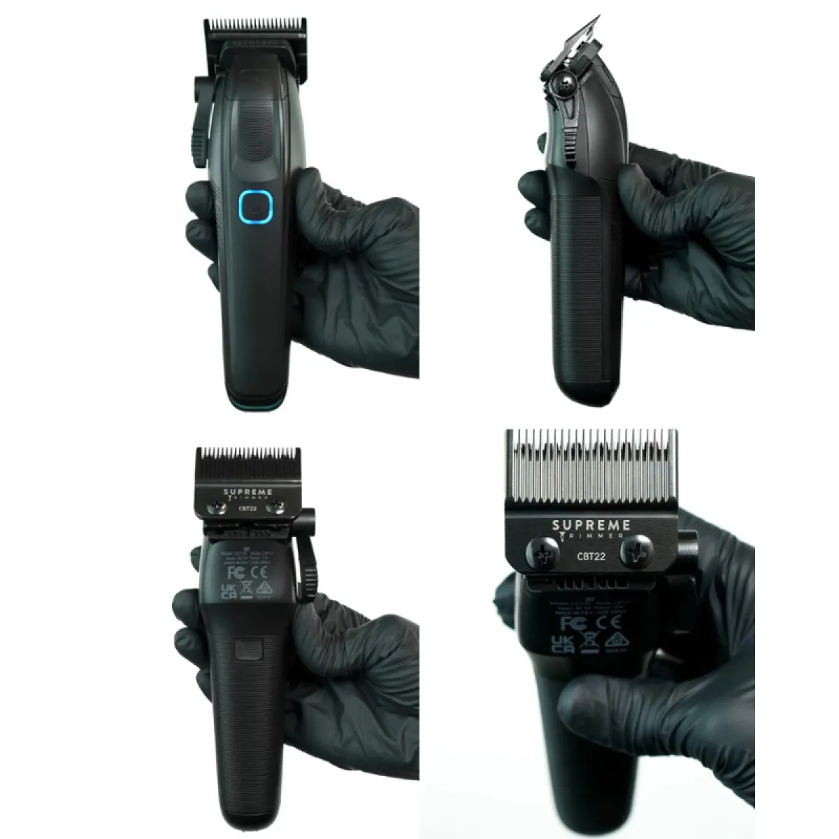 Supreme - Clipper Recharge STC779 - Maszynka do strzyżenia 8000RPM, 2x BATERIA, USB C, czarny