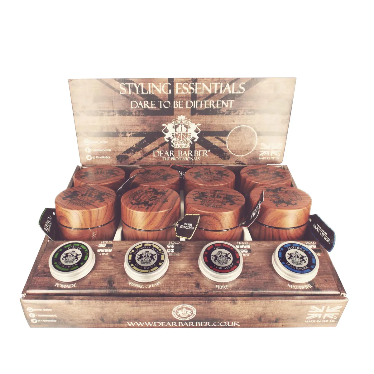 Dear Barber - Styling Essentials - Zestaw kosmetyków w kartonowym prezenterze