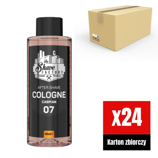 The Shave Factory - Caspian 07 After Shave Cologne - Perfumowana Woda Kolońska po Goleniu KARTON 24x500ml